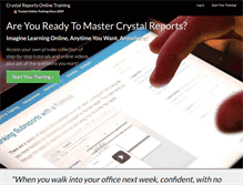 Tablet Screenshot of crystalreportsonlinetraining.com